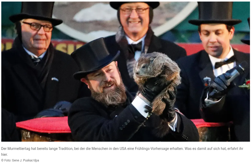 von der Südwestpresse https://www.swp.de/panorama/murmeltiertag-2025-fruehlings-vorhersage-datum-und-co-alle-infos-zum-groundhog-day-2025-77759843.html - Foto von Gene J. Puskar/dpa
